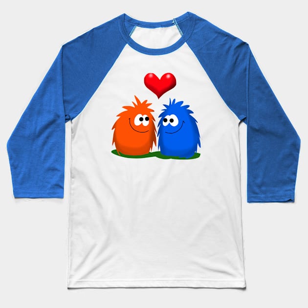 Fuzzy love Baseball T-Shirt by wolfmanjaq